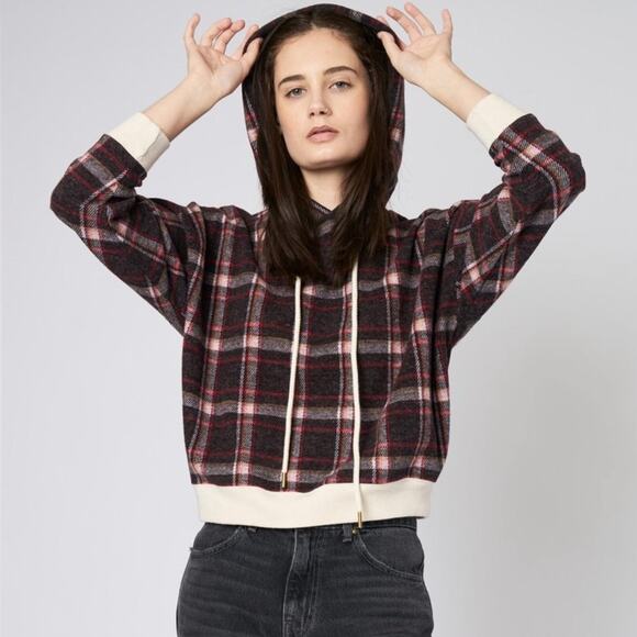 The Great Teammate Cedar House Plaid Flannel Hoodie Size 2 Medium NEW Fall - Picture 1 of 14